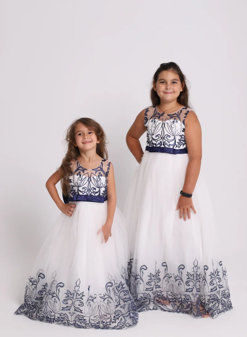 D'Daniela D'Daniela Embroidered Tulle Dress