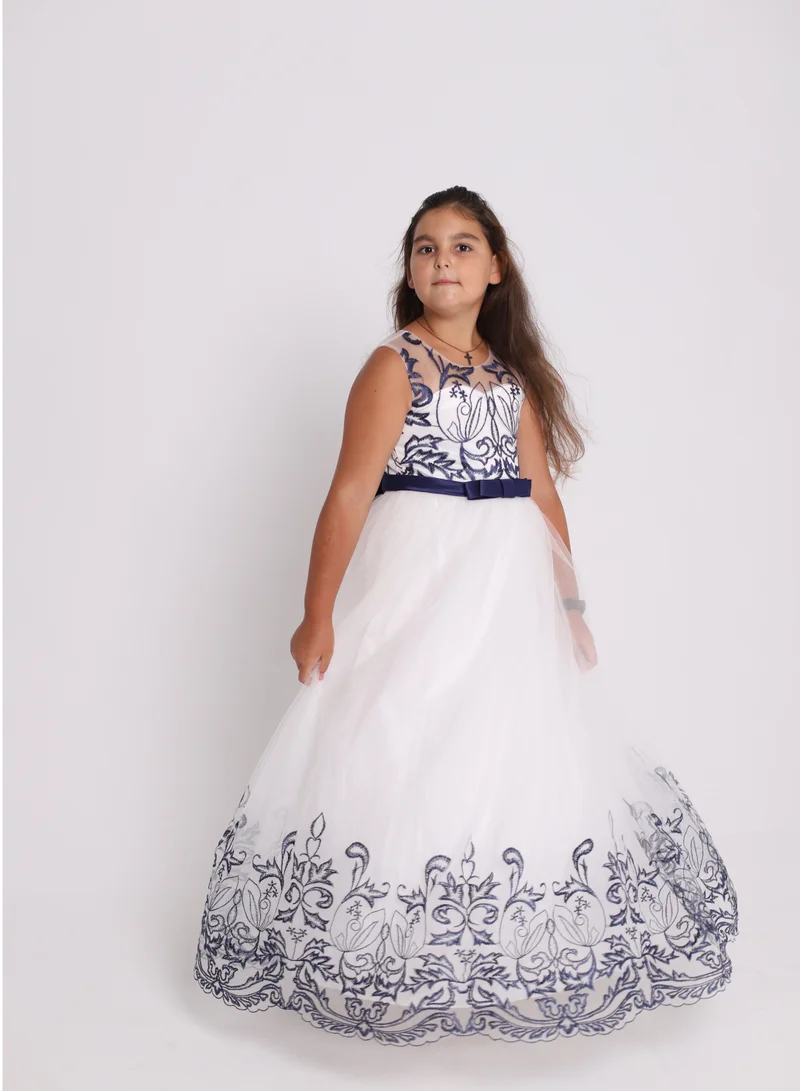 D'Daniela D'Daniela Embroidered Tulle Dress
