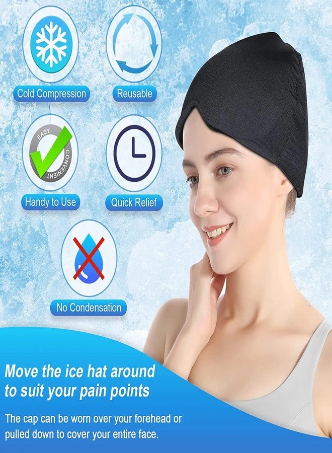 Swabs® Migraine Relief Cap, Cold Therapy Headache Relief Hat/Ice Head Wrap/Ice Pack Mask, Cold Compress Headache Relief Cap for Tension, Sinus & Stress - Image 3