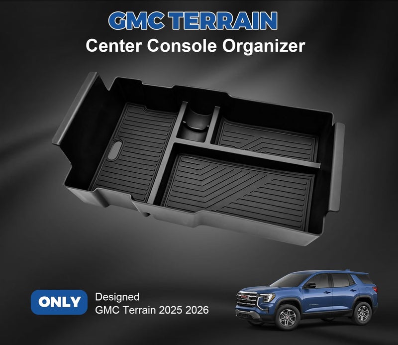 GZSH Center Console Organizer Compatible with 2025 2026 GMC Terrain (Elevation/AT4/Denali) |Easy to Install| |Add Extra Space| Armrest Storage Box Middle Console Tray GMC Terrain Interior Accessories - Image 2