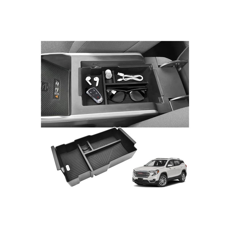 GZSH Center Console Organizer Compatible with 2025 2026 GMC Terrain (Elevation/AT4/Denali) |Easy to Install| |Add Extra Space| Armrest Storage Box Middle Console Tray GMC Terrain Interior Accessories - Image 1