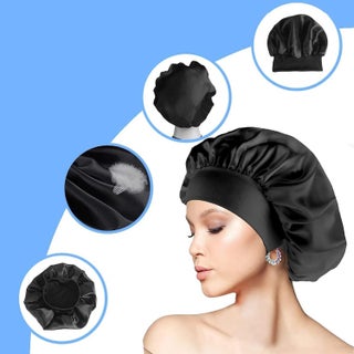 Silk Hair Wrap for Sleeping, Hair Bonnet, 1Pcs Night Hair Bonnet for Sleeping... - view 2