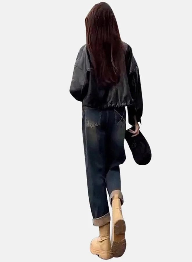 يونيكي Blue High-Rise Light Fade Jeans