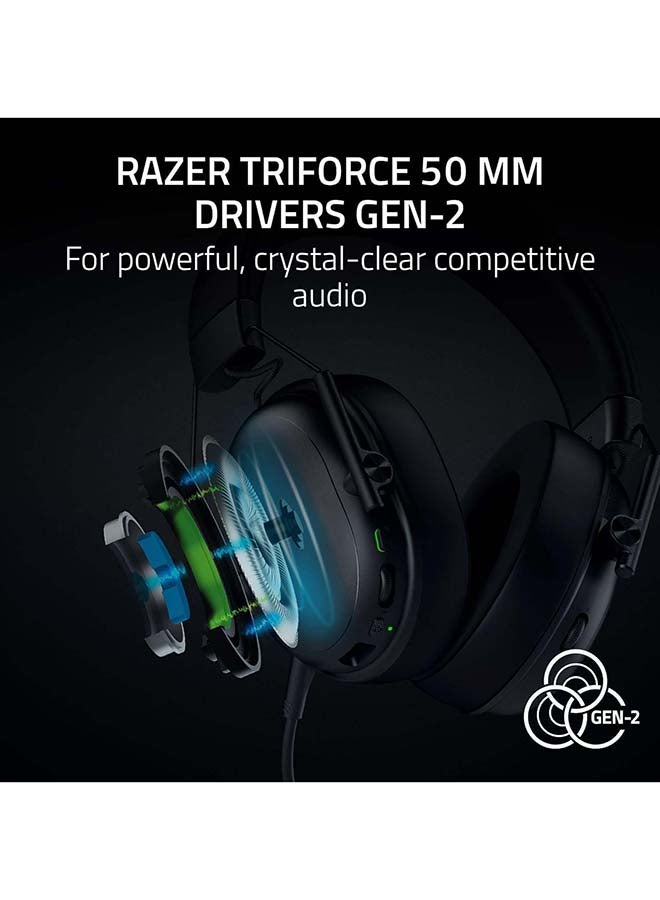 ريزر سماعة الألعاب اللاسلكية BlackShark V3 X HyperSpeed للكمبيوتر: محركات 50 مم - ميكروفون قلبي - 2.4 جيجاهرتز، بلوتوث، USB - تعمل مع ماك، PS5، نينتندو سويتش، الهواتف الذكية - بطارية 70 ساعة - أسود - Image 3