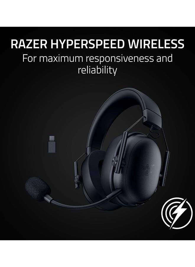 ريزر سماعة الألعاب اللاسلكية BlackShark V3 X HyperSpeed للكمبيوتر: محركات 50 مم - ميكروفون قلبي - 2.4 جيجاهرتز، بلوتوث، USB - تعمل مع ماك، PS5، نينتندو سويتش، الهواتف الذكية - بطارية 70 ساعة - أسود - Image 5