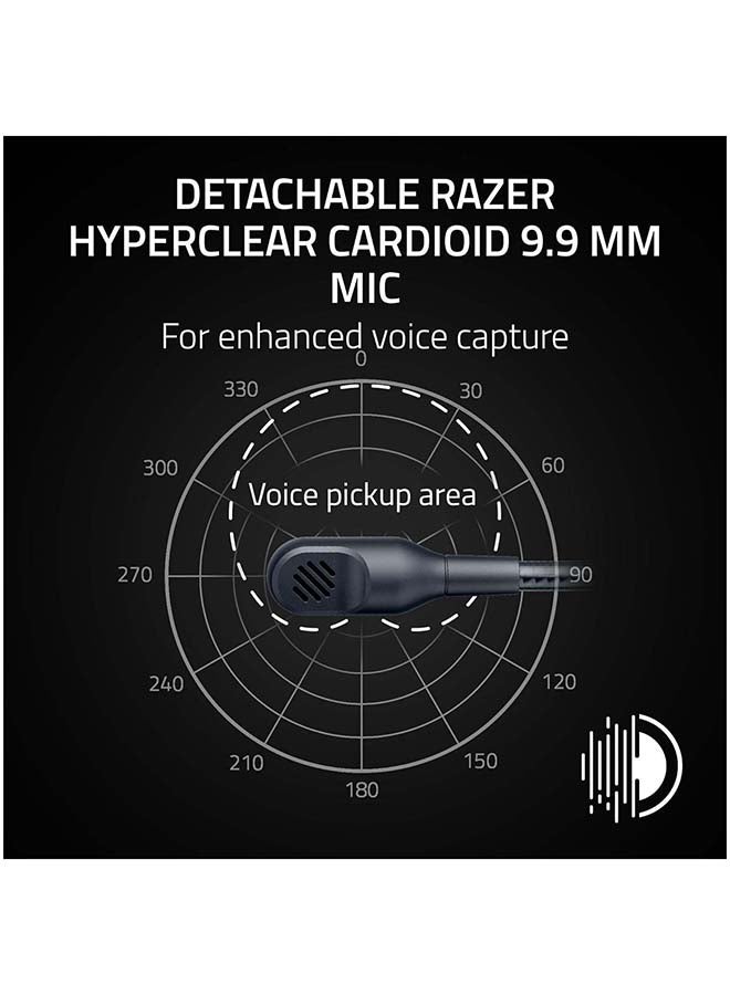 ريزر سماعة الألعاب اللاسلكية BlackShark V3 X HyperSpeed للكمبيوتر: محركات 50 مم - ميكروفون قلبي - 2.4 جيجاهرتز، بلوتوث، USB - تعمل مع ماك، PS5، نينتندو سويتش، الهواتف الذكية - بطارية 70 ساعة - أسود - Image 4