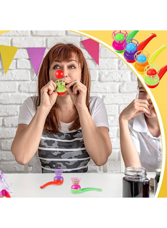 Liliful 50 Pcs Ball Blowing Toy Floating Blow Pipe Balls Stress Reliever Floating Balls Balance Blowing Toy for Birthday Party Balance Game Favors Gift Bag Stuffers Random Color - Image 3