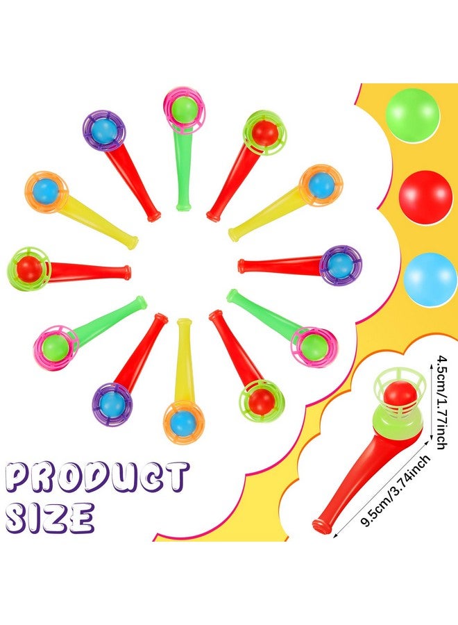 Liliful 50 Pcs Ball Blowing Toy Floating Blow Pipe Balls Stress Reliever Floating Balls Balance Blowing Toy for Birthday Party Balance Game Favors Gift Bag Stuffers Random Color - Image 2