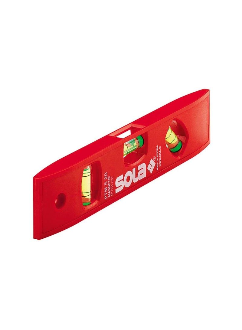 SOLA PTM 5 20 مستوى الروح المغناطيسي، أحمر، 20 سم - Image 5