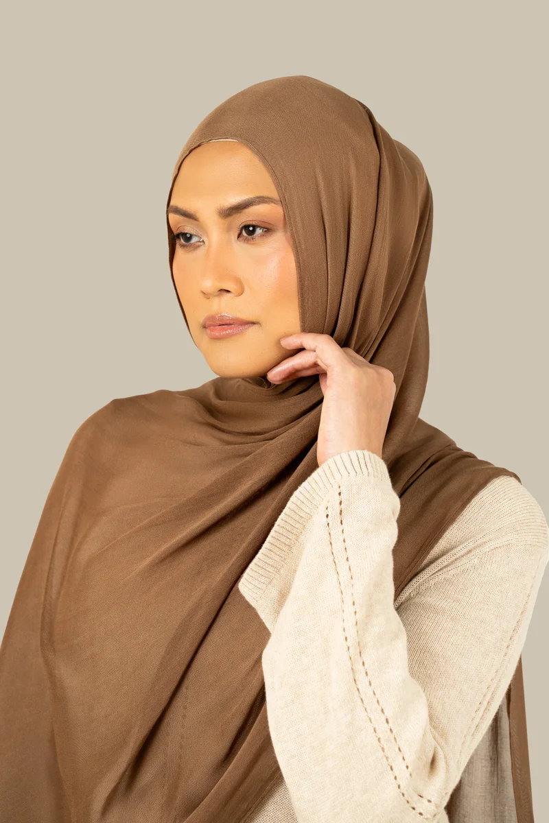 silqrose Walnut Tight Weave Hijab