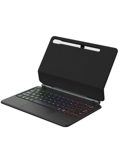 Magic Smart Bluetooth Keyboard Case Compatible with Samsung Galaxy Tab S9 FE 11 inch 2023 with Trackpad RGB Backlit Keyboard