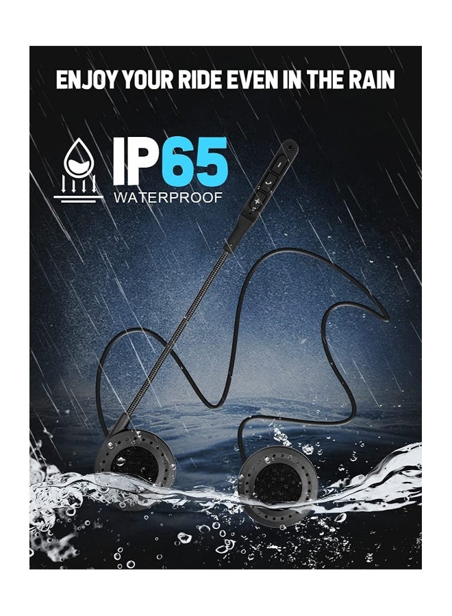 , Motorbike Helmet Bluetooth 5.0 Headset with Stereo Sound Quality Waterproof Motorcycle Helmet Speaker for Riding, Skiing Sport Outdoor - Image 4