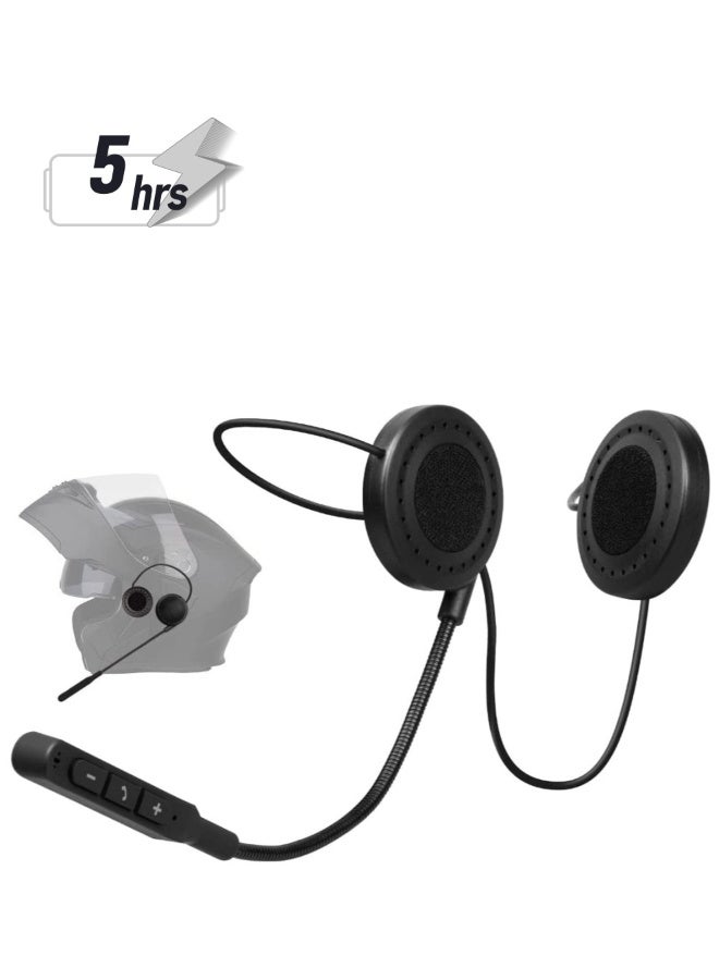 , Motorbike Helmet Bluetooth 5.0 Headset with Stereo Sound Quality Waterproof Motorcycle Helmet Speaker for Riding, Skiing Sport Outdoor - Image 1