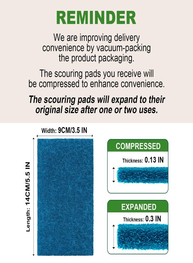 أيديا وسادات تنظيف الأطباق غير الخادشة من أيديا، وسادات تنظيف الأطباق للاستخدام المنزلي والمطبخ، وسادات تنظيف متعددة الأغراض، عبوة من 24 قطعة، 5.5 بوصة × 3.5 بوصة - Image 2