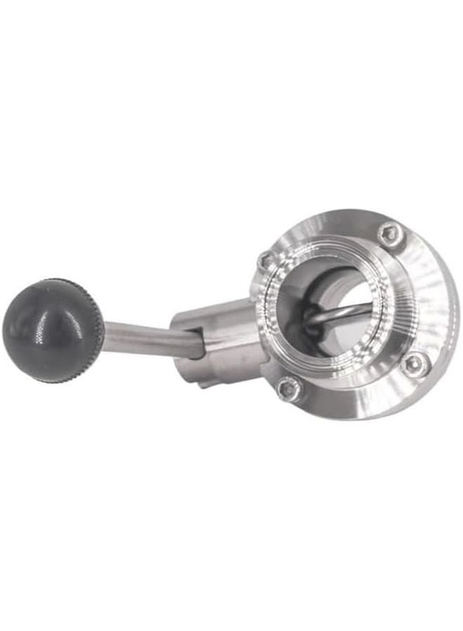 Sanitary Tri Clamp Butterfly Valve SUS304 Heavy Duty Stainless Steel 19 PipeOD K50 5 - Image 3