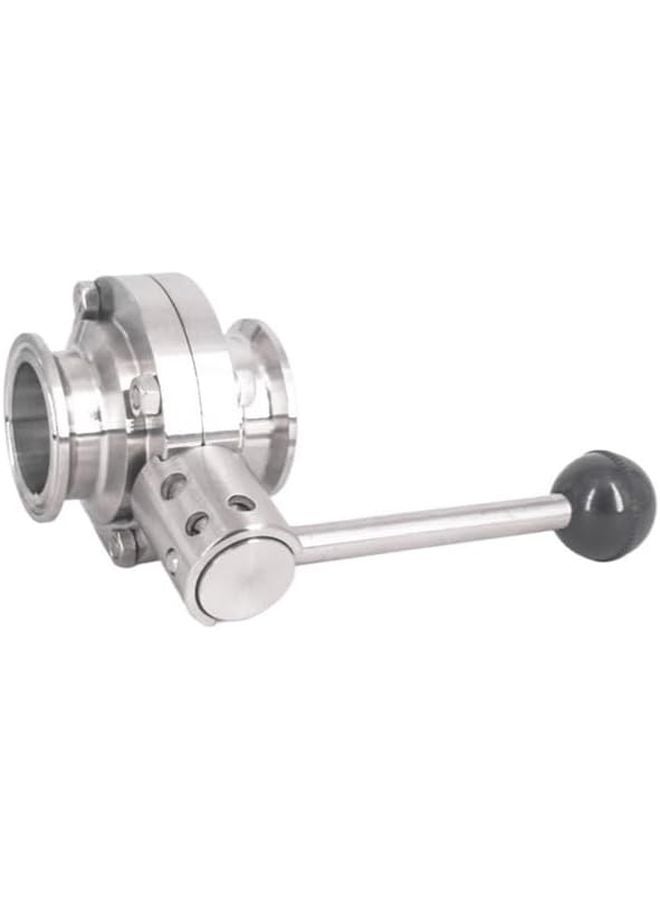 Sanitary Tri Clamp Butterfly Valve SUS304 Heavy Duty Stainless Steel 19 PipeOD K50 5 - Image 1
