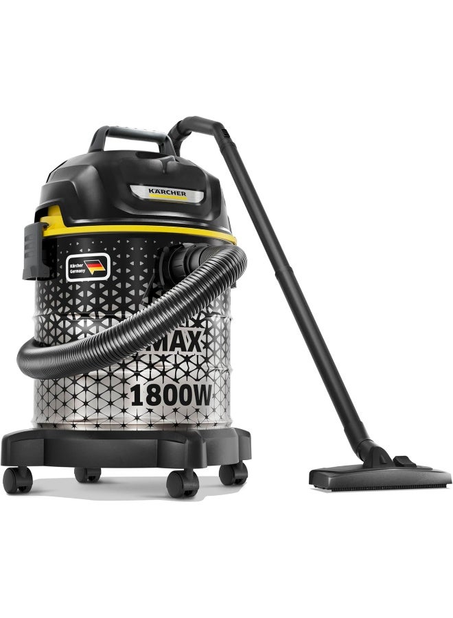 KARCHER Bagless Vacuum Cleaner DVAC 1800 – Powerful 1800W Cyclone Technology with HEPA Filter and Easy Dust Container 20 L 1800 W 1.723-971.0 Black - Image 2