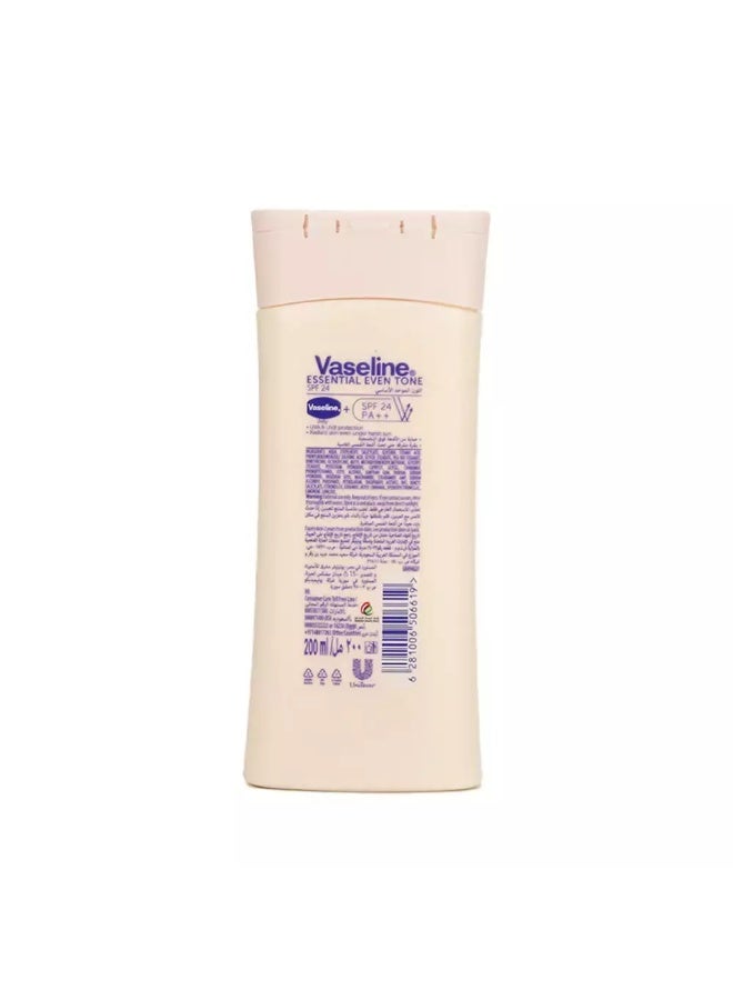 Vaseline Essential Even Tone Body Lotion with SPF24- 200ml - Image 2