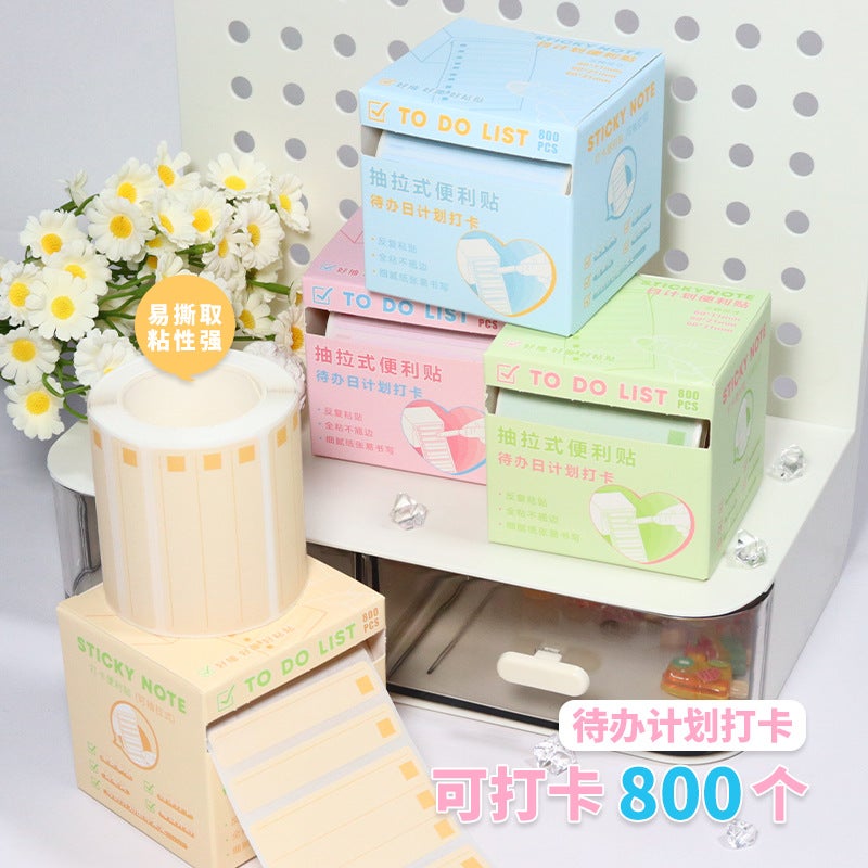 Post-It Notes Pull-Out Daily Plan Cute Student Punch-In Note Paper Office Good Things Note Paper - Image 5