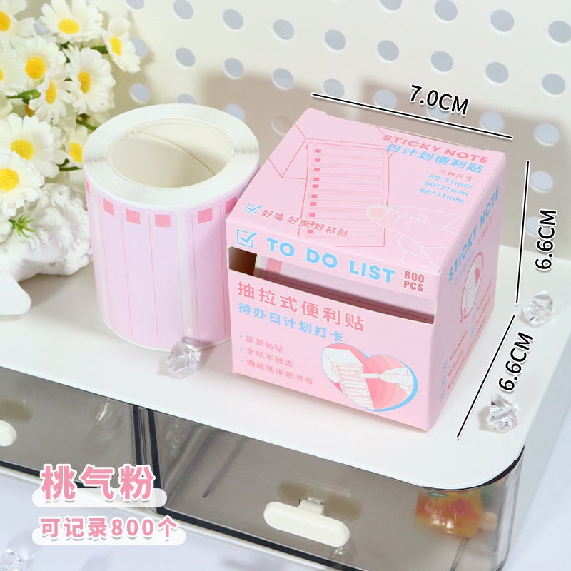 Post-It Notes Pull-Out Daily Plan Cute Student Punch-In Note Paper Office Good Things Note Paper - Image 1