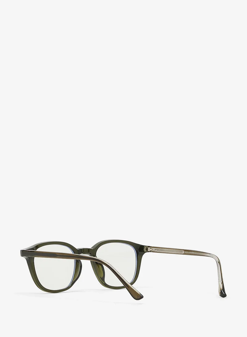 Seventy Five Classic Retro Round Glasses With Anti Blue Lens