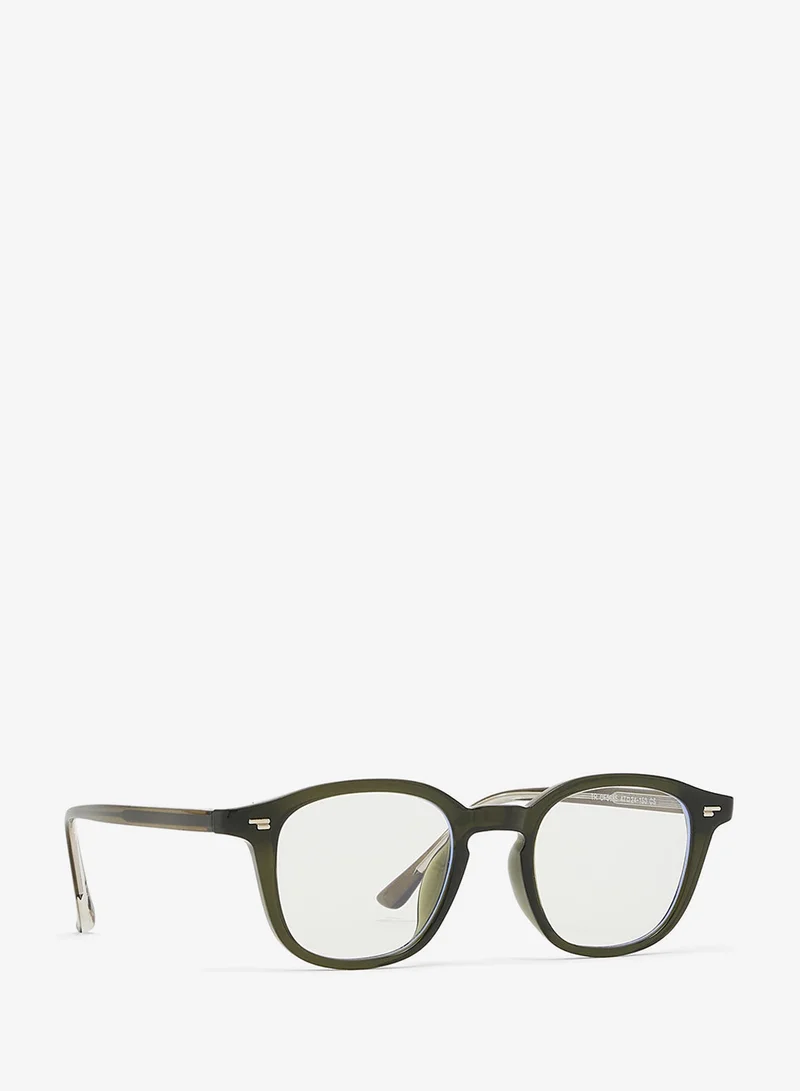 Seventy Five Classic Retro Round Glasses With Anti Blue Lens