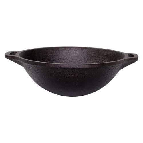 Rock Tawa Cast Iron 9 Inch Kadhai (Pre-Seasoned) 2L - Image 4