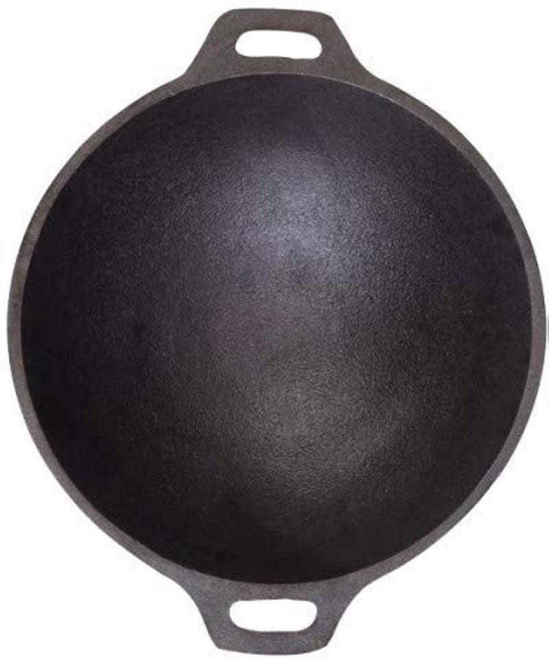 Rock Tawa Cast Iron 9 Inch Kadhai (Pre-Seasoned) 2L - Image 2