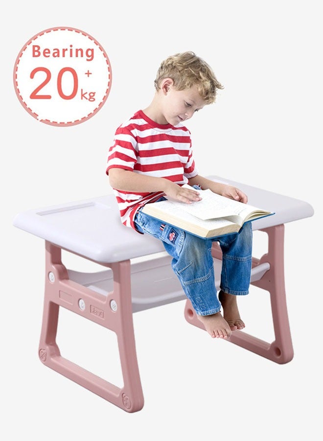 Kids Table and Chair Set Ergonomic Toddler Table and Chair Children Activity table with Storage Space Kindergarten Reading Study Desk Chair for Children's Drawing Writing Reading Games - Image 4