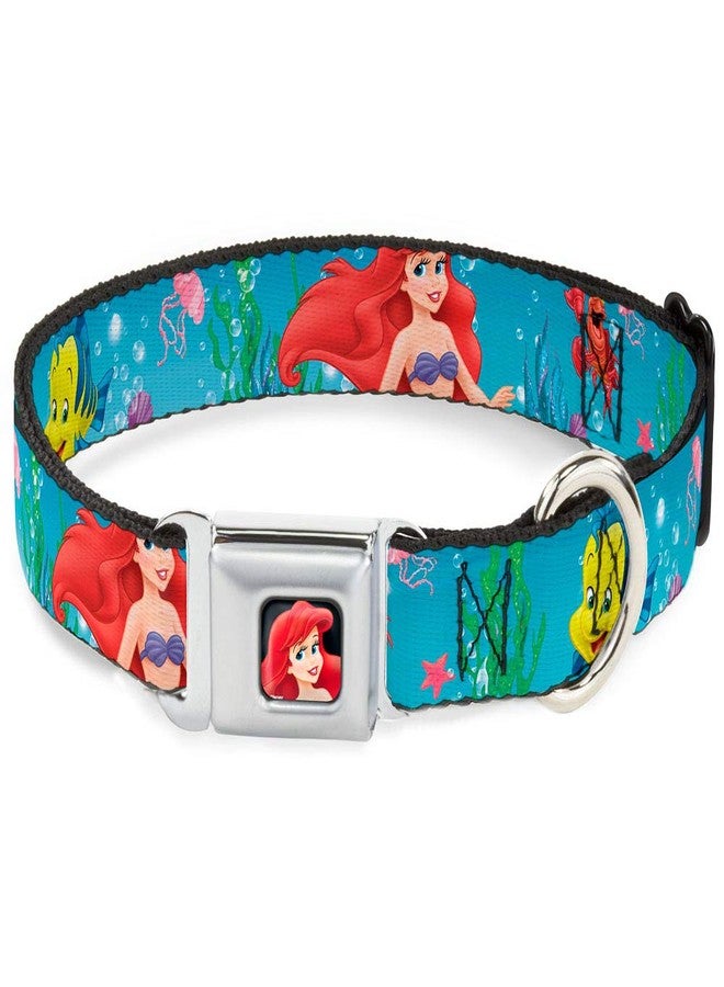 Buckle Down Buckle-Down Seatbelt Buckle Dog Collar - Ariel, Sebastian & Flounder Scene2 - 1" Wide - Fits 15-26" Neck - Large - Image 1