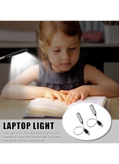 CMGTYYD 2Pcs Laptop Light Multifunctional, USB Light with Flexible Gooseneck, LED USB Light Eye-Caring LED Technology, Plug-and-Play Design, USB Reading Light for Laptops, Keyboards, Desk, Book Reading（White Light+warm light)  - Image 4
