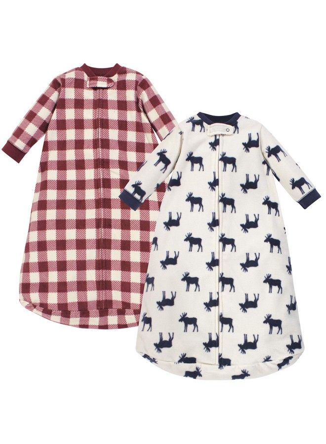 Little Treasure Unisex Baby Long Sleeve Fleece Sleeping Bag Moose One Size - Image 1