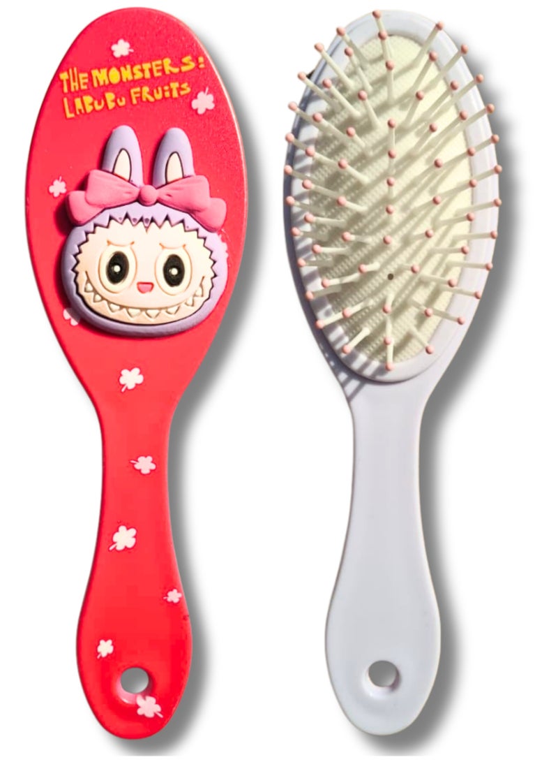 Hair Brush Labubu Monsters 3D Air Cushioned For Kids