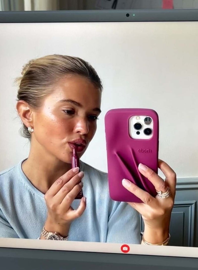 Rhode iPhone 16 Case with Lip Gloss ,Mobile phone case Lipstick Set (Raspberry Jelly), Shockproof, scratch-resistant, portable, Rhode Applicable to iPhone 16 - Image 3