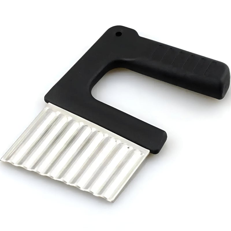 Crinkle Cutter - Versatile French Skillet and Veggies of Waves Perfectly Shaped in Potatoes, Fruits, and More, Made of Durable Stainless Steel for Long Lasting Use