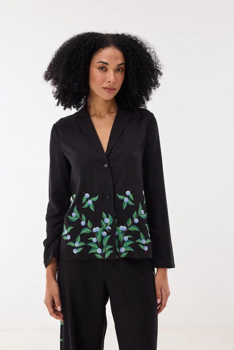 Ashita Fernandes Black Florine Top for Women | Best Price UAE