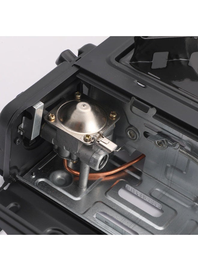 تراديو موقد غاز محمول من الحديد الزهر بثنائي الشعلات للاستخدام المنزلي والتخييم والطهي في الهواء الطلق - Image 4