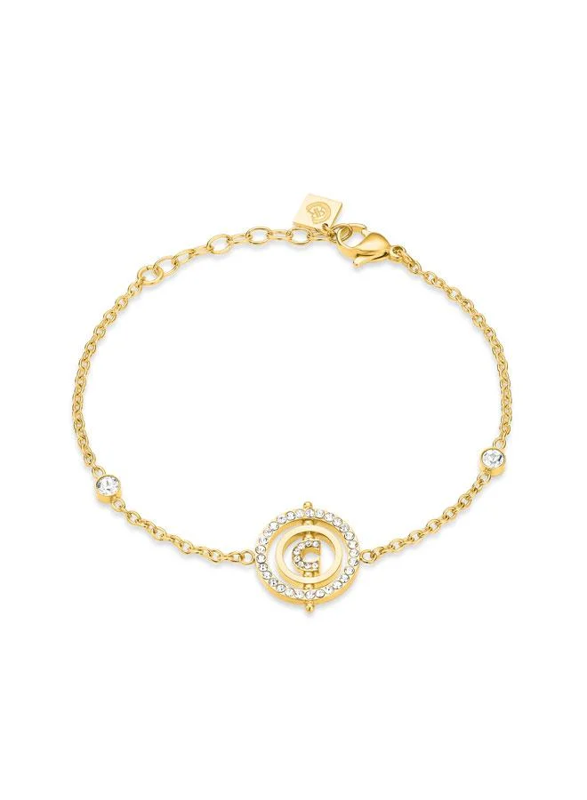 CERRUTI 1881 Small Supreme Round Gold Plated Necklace,Bracelet and Earrings Set box for Womens
