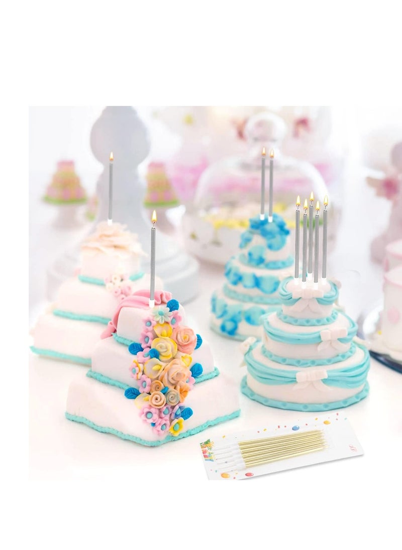 6 Piece Unscented Birthday Candle With Stand Set
