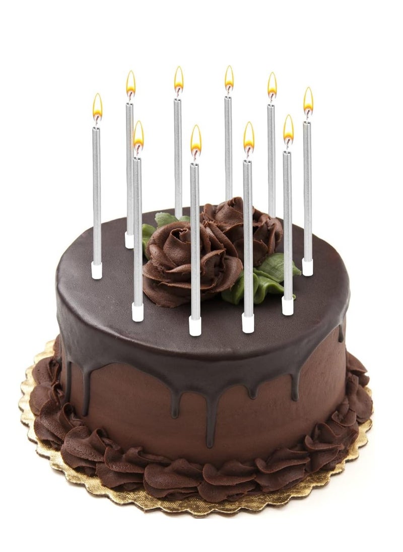 6 Piece Unscented Birthday Candle With Stand Set