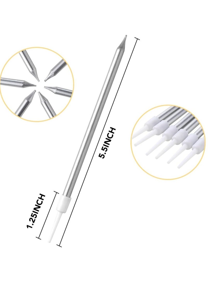 6 Piece Unscented Birthday Candle With Stand Set