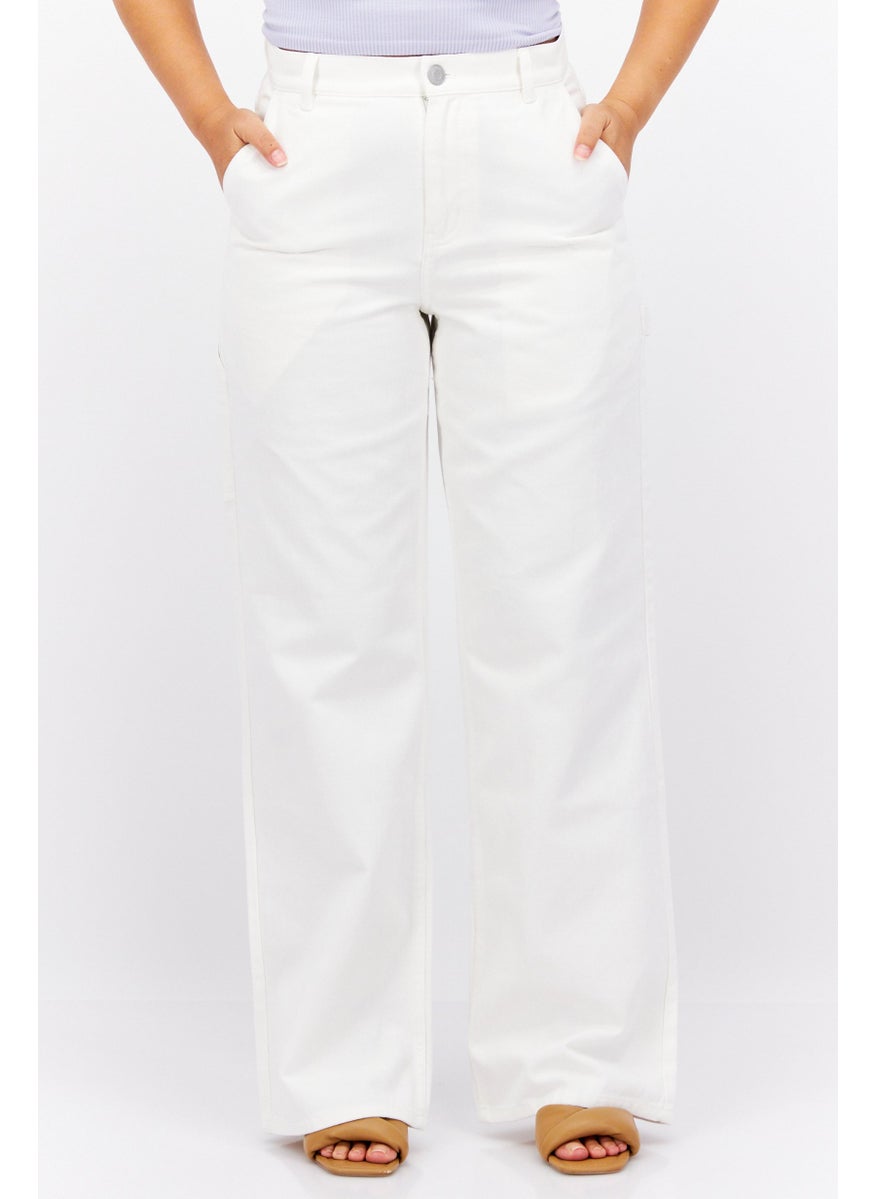 Esprit x Rest and Recreation Women Regular Fit Plain Non Stretchable Denim, White  - Image 1