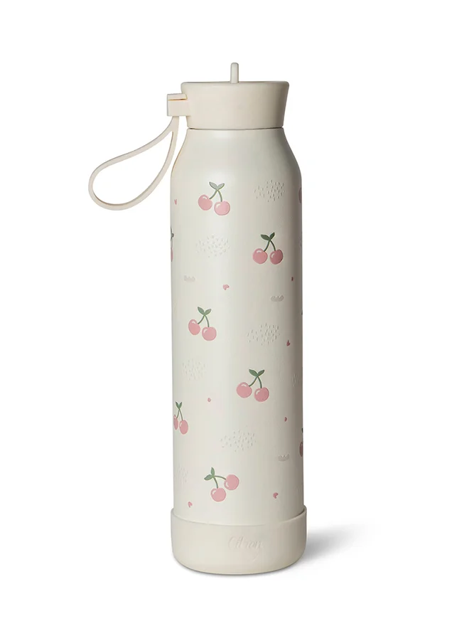 سترون Stainless Steel Water Bottle 500ml - Cherry - Leakproof & Lightweight Bottle