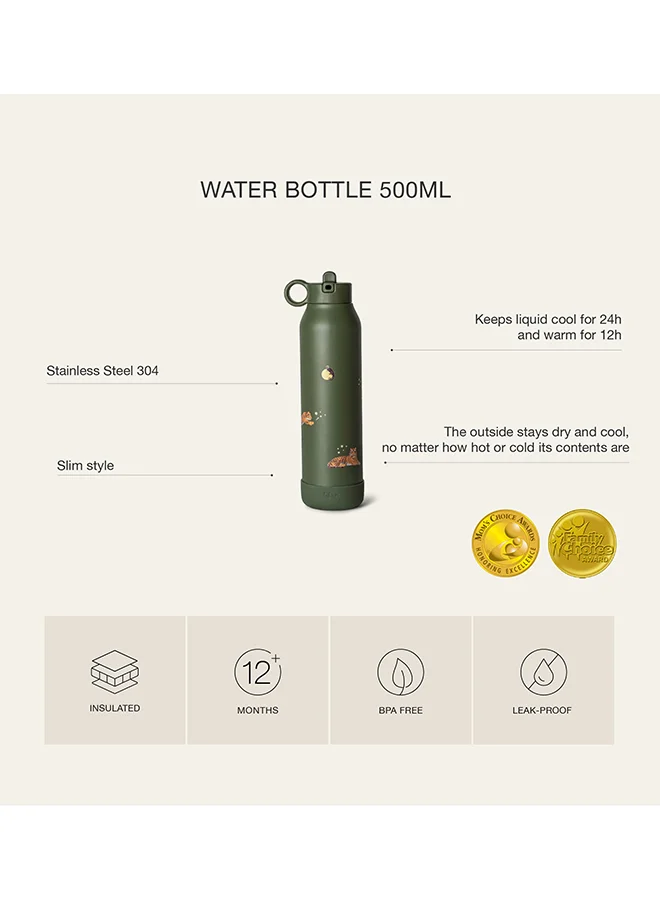 Citron Stainless Steel Water Bottle 500ml - Cherry - Leakproof & Lightweight Bottle