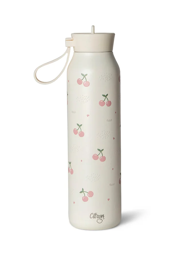سترون Stainless Steel Water Bottle 500ml - Cherry - Leakproof & Lightweight Bottle