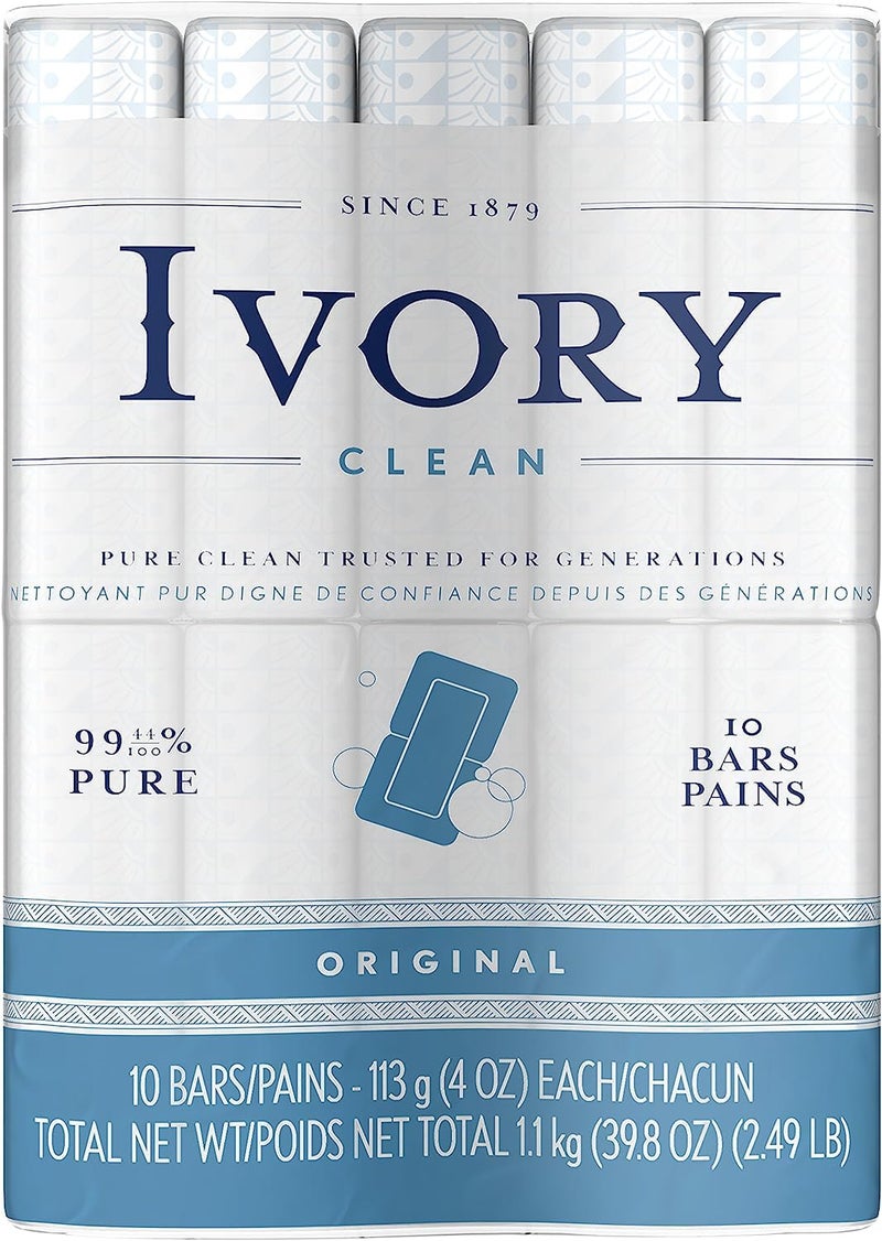 Ivory Clean Original Bath Bar, 10 count (Packaging may Vary) - Image 1