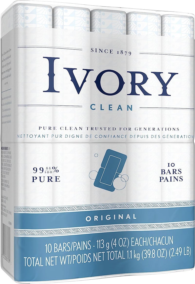Ivory Clean Original Bath Bar, 10 count (Packaging may Vary) - Image 5