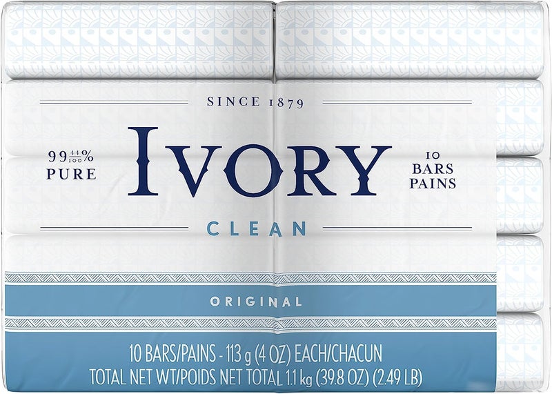 Ivory Clean Original Bath Bar, 10 count (Packaging may Vary) - Image 2