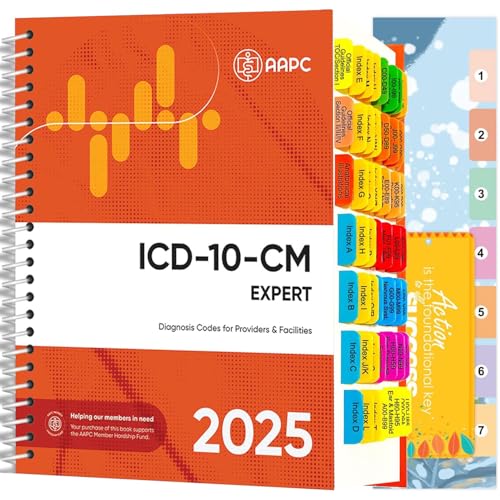 TINGYI علامات الفهرسة لإصدار AAPC ICD-10-CM 2025 (الكتاب غير متضمن)، الدليل الرسمي الكامل، 56 علامة ملونة واضحة مصنوعة من PVC، علامة مرجعية، 50 علامة إرشادية لتشفير ICD-10 و6 علامات فارغة، - Image 1