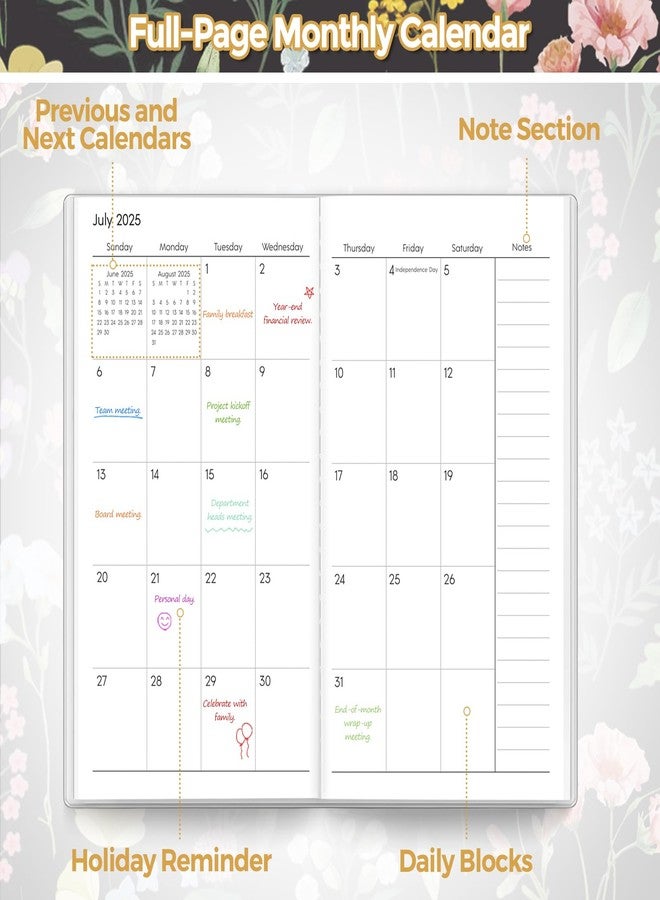 SKYDUE Pocket Calendar 2025-2027, Pocket Planner 2025-2026, Monthly Planner Jul 2025- Dec 2027 for Purse, 6.7" X 3.7" 30-Month Small Planner, Academic Year Calendar, Compact Design with Plastic Sleeve - Image 2